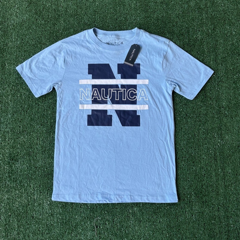 Nautica Light Blue Boys Graphic T-Shirt